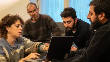 Prisons Museum team reviewing research material during an internal Berlin workshop