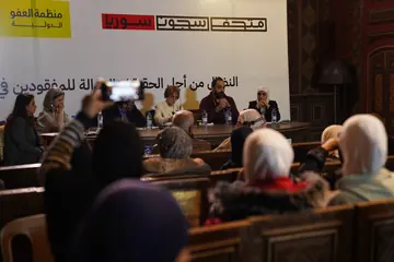 Discussion during the joint Amnesty International and Syria Prisons Museum event