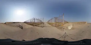 360-degree documentation view of the road and gates at Camp Bucca