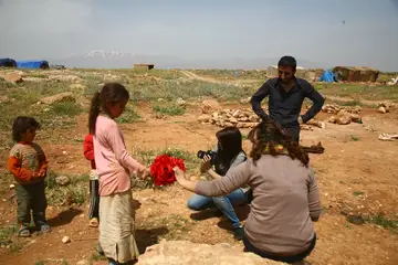 Field documentation with displaced children during the drought crisis in northeastern Syria