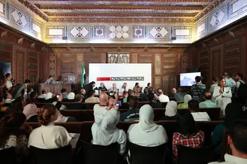 Audience at the Syria Prisons Museum launch at the National Museum in Damascus